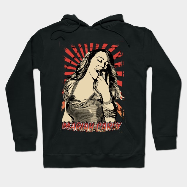 Mariah Carey Karaoke  Retro Vintage Aesthetic Hoodie by Ihkwan Art